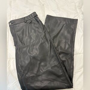 Garage Black leather pants